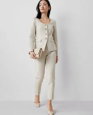 Ann Taylor The Tall High Rise Everyday Ankle Pant in Stretch Cotton sold by Ann Taylor