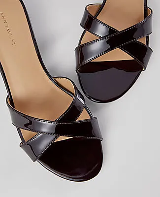 Ann Taylor Patent Crossover Slingback Kitten Heel Sandals sold by Ann Taylor product image thumbnail 2