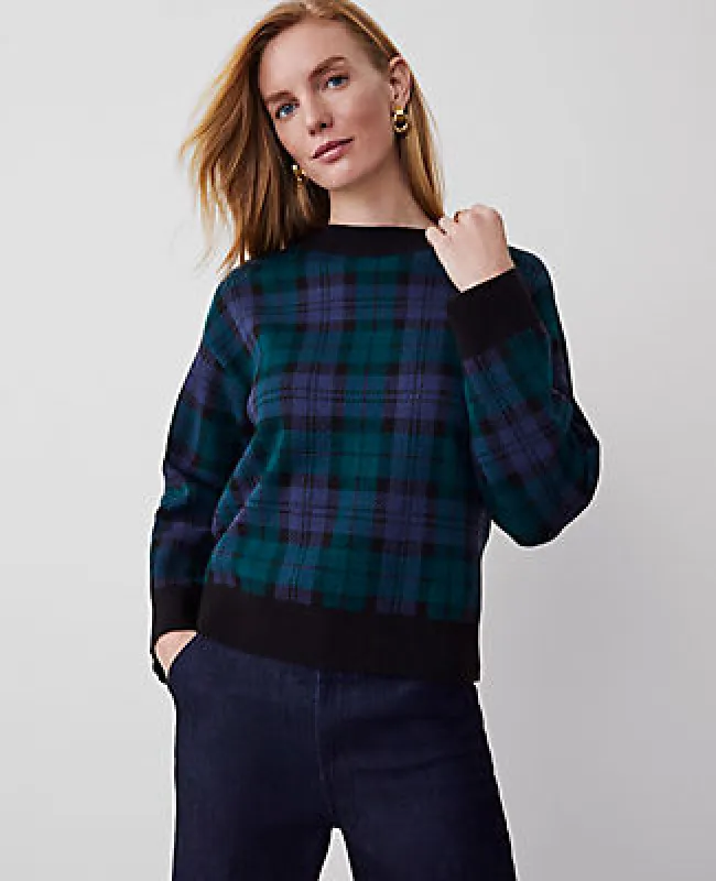 Ann Taylor Petite Plaid Sweater sold by Ann Taylor