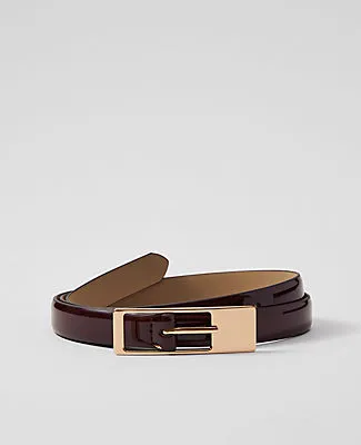 Ann Taylor Patent Leather Rectangle Buckle Belt sold by Ann Taylor