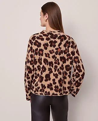 Ann Taylor Animal Print Mock Neck Sweater sold by Ann Taylor product image thumbnail 3