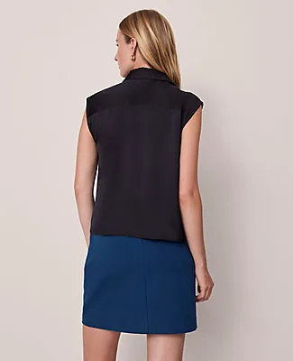 Ann Taylor Collared Satin Blouse sold by Ann Taylor product image thumbnail 2