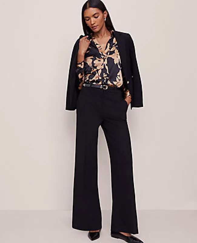 Ann Taylor The Petite Wide Leg Pant in Ponte sold by Ann Taylor