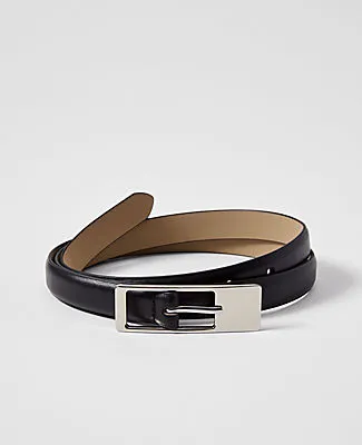 Ann Taylor Leather Rectangle Buckle Belt sold by Ann Taylor