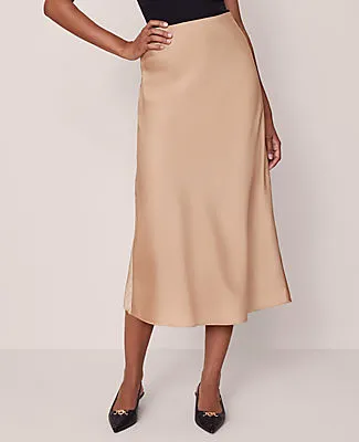 Ann Taylor Satin Bias Midi Slip Skirt sold by Ann Taylor product image thumbnail 2