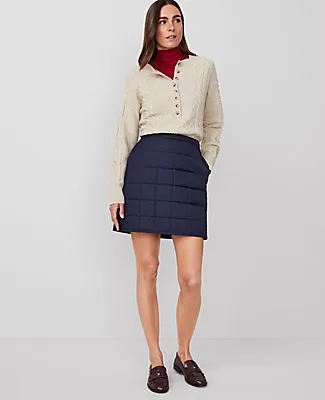 Ann Taylor Petite Weekend Collection Quilted A-Line Skirt sold by Ann Taylor product image thumbnail 2