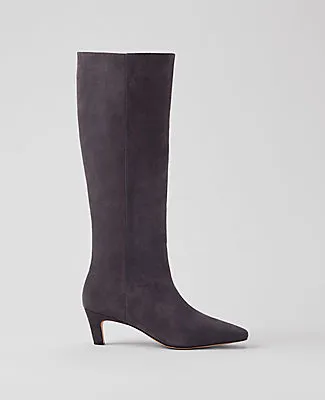Ann Taylor Kitten Heel Suede Boot sold by Ann Taylor