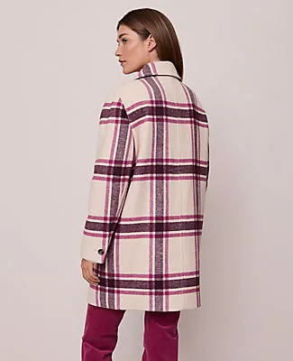 Ann Taylor Weekend Collection Plaid Cocoon Coat sold by Ann Taylor product image thumbnail 2