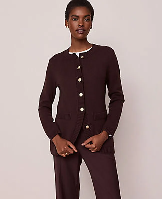 Ann Taylor Curved Hem Longline Cardigan sold by Ann Taylor