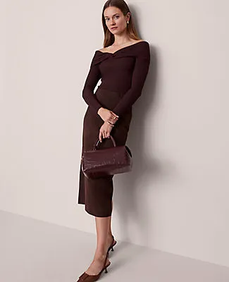 Ann Taylor Twisted Off-The-Shoulder Sweater sold by Ann Taylor product image thumbnail 3