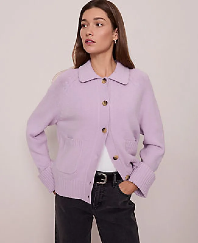 Ann Taylor Weekend Collection Collared Cardigan sold by Ann Taylor