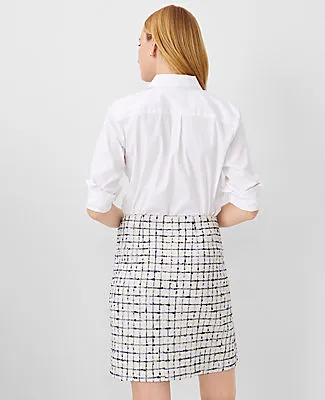 Ann Taylor Petite Tweed Button A-Line Skirt sold by Ann Taylor product image thumbnail 2