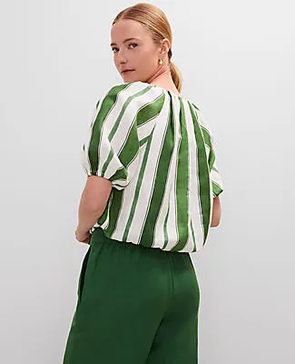 Ann Taylor Petite Linen Blend Bubble Hem Blouse sold by Ann Taylor product image thumbnail 2