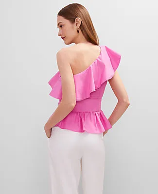 Ann Taylor One-Shoulder Tie Waist Blouse sold by Ann Taylor product image thumbnail 2