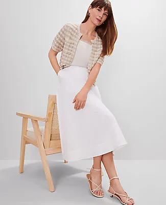 Ann Taylor Petite Metallic Tweed Sweater Jacket sold by Ann Taylor product image thumbnail 4