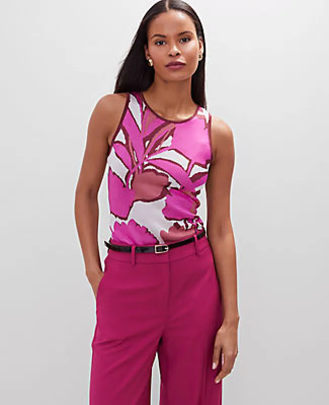 Ann Taylor Floral Knit Shell Top sold by Ann Taylor