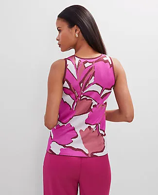 Ann Taylor Floral Knit Shell Top sold by Ann Taylor product image thumbnail 2