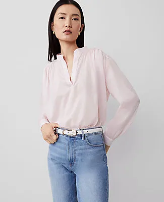 Ann Taylor Tall V-Neck Blouson Popover Top sold by Ann Taylor