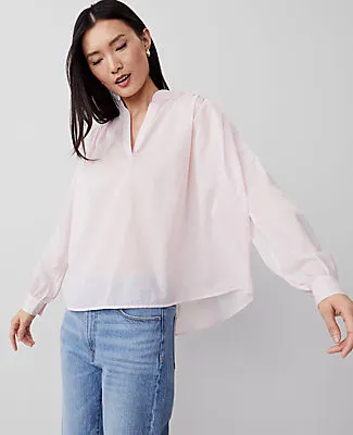 Ann Taylor Tall V-Neck Blouson Popover Top sold by Ann Taylor product image thumbnail 3