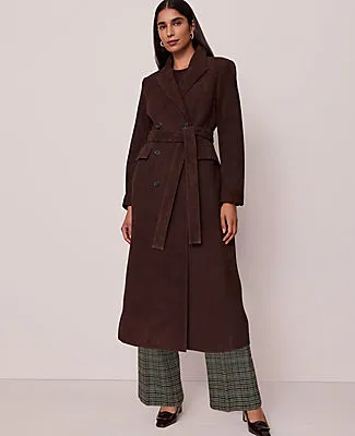 Ann Taylor Studio Collection Suede Trench Coat sold by Ann Taylor