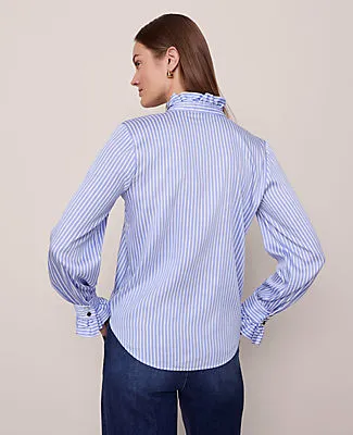 Ann Taylor Striped Ruffle Collar Blouse sold by Ann Taylor product image thumbnail 2