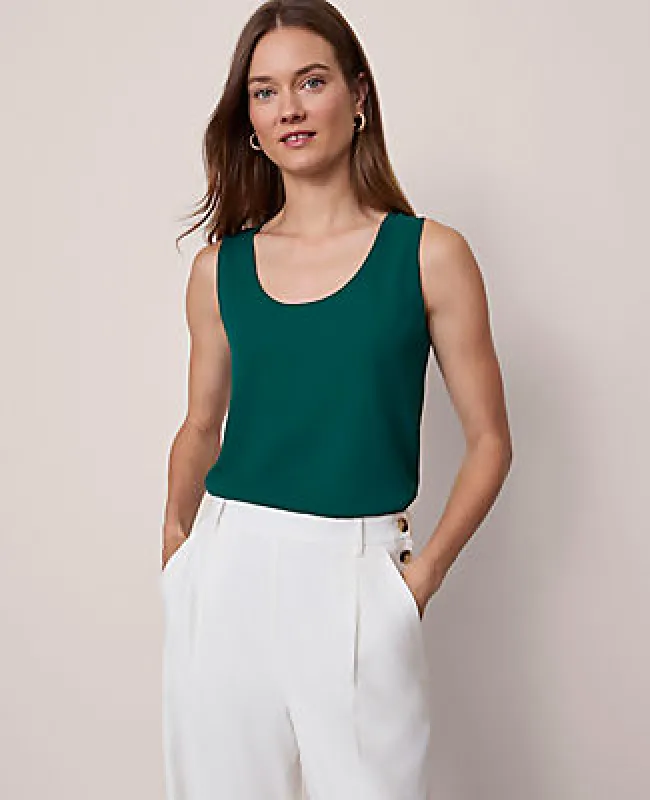 Ann Taylor Mixed Media Tank Top sold by Ann Taylor