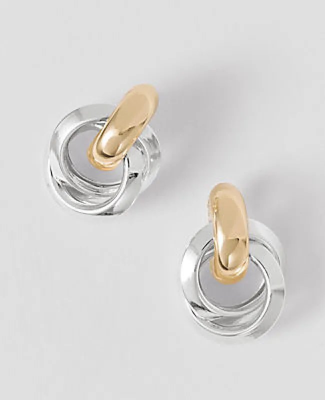 Ann Taylor Mixed Metal Drop Earrings sold by Ann Taylor