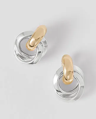 Ann Taylor Mixed Metal Drop Earrings sold by Ann Taylor