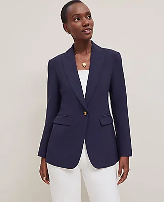 Ann Taylor Fluid Crepe Fitted Long Blazer sold by Ann Taylor product image thumbnail 3