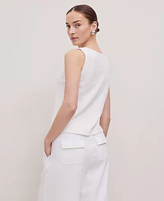 Ann Taylor Petite Weekend Collection Bouclé Sweater Vest sold by Ann Taylor product image thumbnail 2