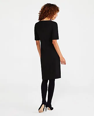 Ann Taylor The Petite Square Neck Sheath Dress in Seasonless Stretch sold by Ann Taylor product image thumbnail 2