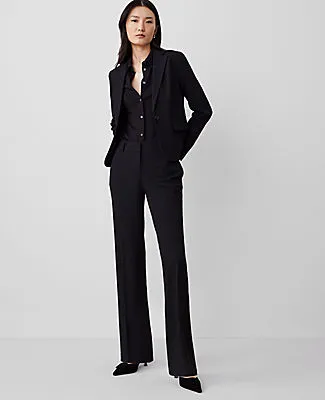 Ann Taylor The Petite Mid Rise Trouser Pant in Seasonless Stretch sold by Ann Taylor product image thumbnail 3
