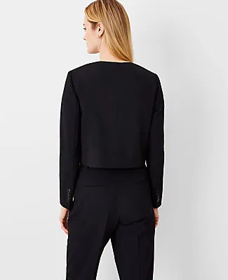 Ann Taylor The Crew Neck Jacket in Seasonless Stretch sold by Ann Taylor product image thumbnail 2