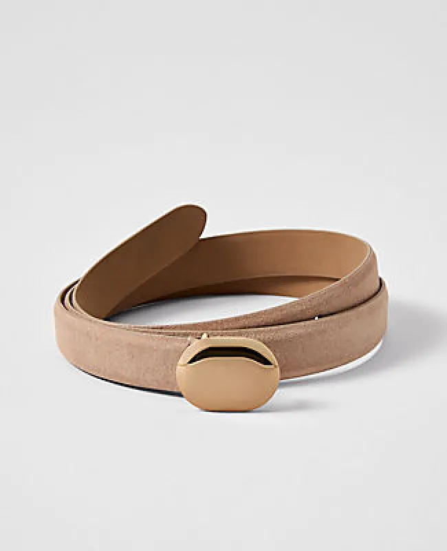 Ann Taylor Suede Oval Buckle Belt sold by Ann Taylor