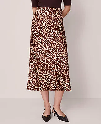 Ann Taylor Animal Print Satin Bias Slip Skirt sold by Ann Taylor product image thumbnail 2