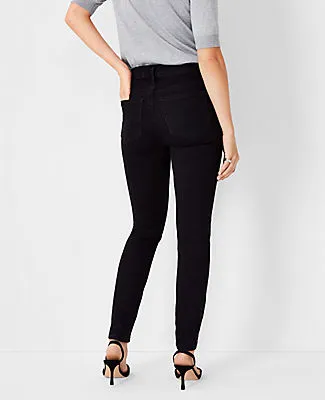 Ann Taylor Petite Mid Rise Skinny Jeans in Jet Black Wash sold by Ann Taylor product image thumbnail 2
