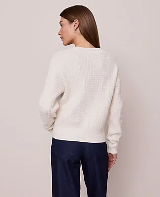 Ann Taylor Weekend Collection Popcorn-Stitch Cable Sweater sold by Ann Taylor product image thumbnail 2