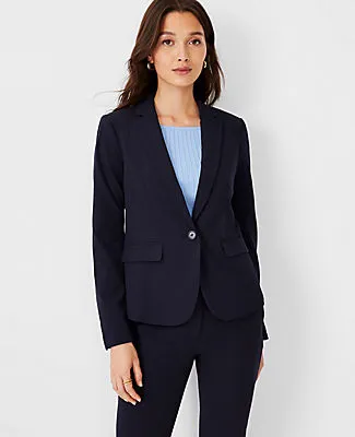 Ann Taylor The Tall One-Button Blazer in Seasonless Stretch sold by Ann Taylor