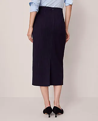 Ann Taylor Belted Pencil Skirt in Pinstripe sold by Ann Taylor product image thumbnail 3