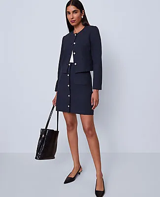 Ann Taylor Petite Pocket Skirt in Ponte sold by Ann Taylor product image thumbnail 3