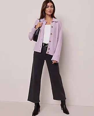 Ann Taylor Weekend Collection Collared Cardigan sold by Ann Taylor product image thumbnail 3