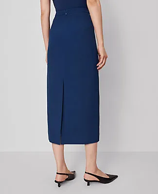 Ann Taylor Column Midi Skirt in Fluid Crepe sold by Ann Taylor product image thumbnail 3
