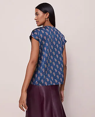 Ann Taylor Paisley Cowl Neck Top sold by Ann Taylor product image thumbnail 2