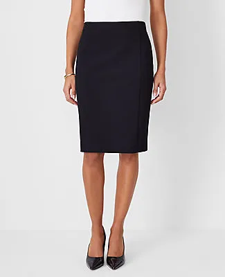 Ann Taylor The Petite Seamed Pencil Skirt in Seasonless Stretch - Curvy Fit sold by Ann Taylor