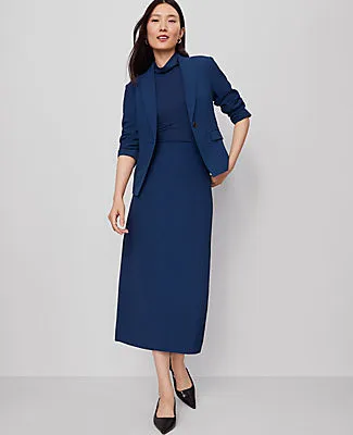 Ann Taylor Column Midi Skirt in Fluid Crepe sold by Ann Taylor