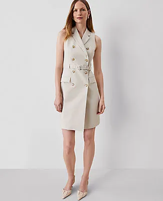 Ann Taylor The Blazer Halter Dress in Stretch Cotton sold by Ann Taylor