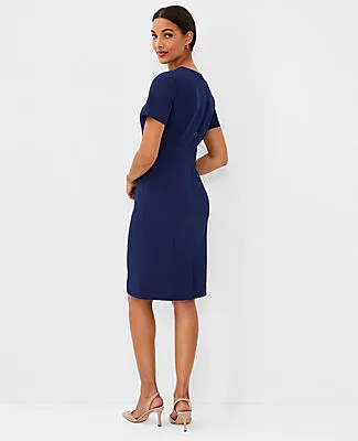 Ann Taylor The Petite Short Sleeve Sheath Dress in Bi-Stretch sold by Ann Taylor product image thumbnail 2