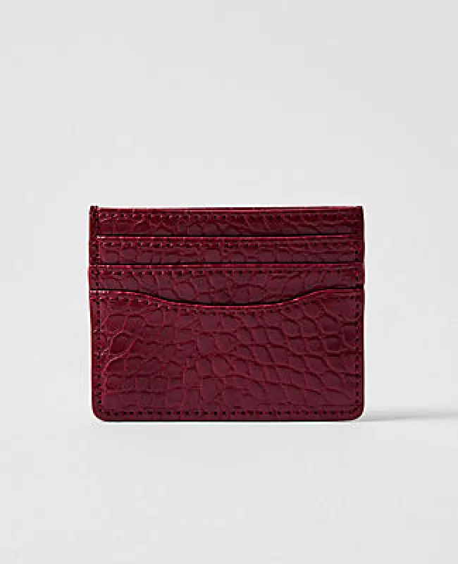 Ann Taylor Croco Card Case sold by Ann Taylor