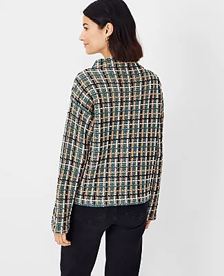 Ann Taylor Petite Tweedy Funnel Neck Sweater sold by Ann Taylor product image thumbnail 2