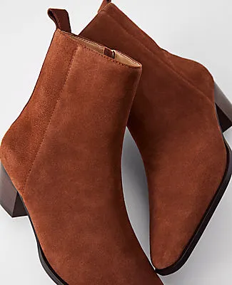 Ann Taylor Tapered Heel Suede Bootie sold by Ann Taylor product image thumbnail 2